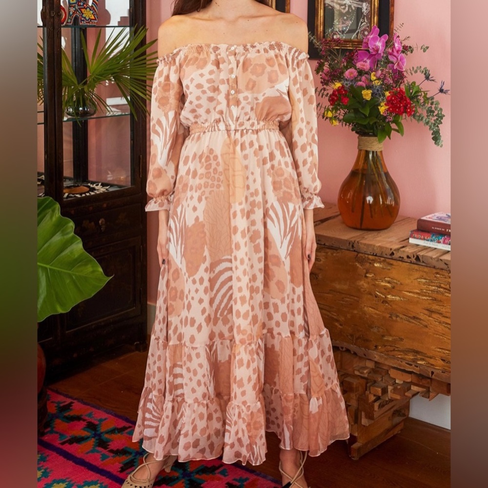 Carolina K Alexa Dress Champagne Jungle